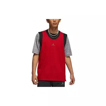 Jordan Solid Color Logo Повседневная спортивная майка Мужские топы Красный DM1832-010 XL