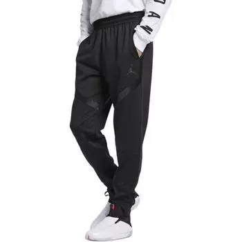Jordan Solid Color Simple Logo Cuffed Knit Sports Pants Men bottoms Black AJ1127-010