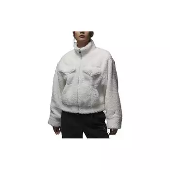 Jordan Однотонная повседневная куртка с воротником-стойкой, женская куртка белого цвета FD7169-133 L