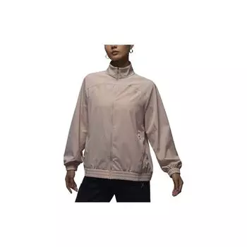 Jordan Однотонная повседневная куртка с воротником-стойкой на молнии, женские куртки бежевого цвета FN5144-207 L