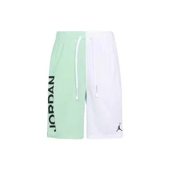Jordan Spliced Logo Print Свободные повседневные шорты на шнурке Мужские брюки мятно-зеленого цвета DV5030-379 S