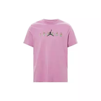 Jordan Sport DNA Casual Logo Футболка с круглым вырезом Мужские топы Розовый CZ8084-591 XXXL