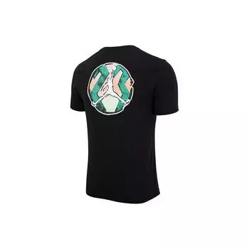 Jordan Sport Dna Comfort Повседневная футболка с круглым вырезом и коротким рукавом с принтом Мужские топы Черный CZ8084-010 XS
