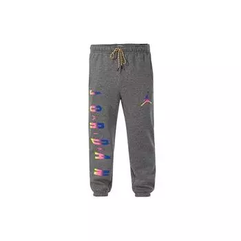 Jordan Sport DNA Hbr Флисовые длинные вязаные спортивные штаны с красочным логотипом Мужские брюки серого цвета CU9147-091 XXXL