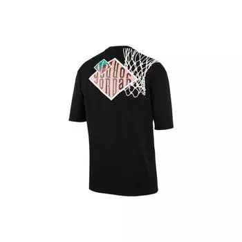 Jordan Sport DNA Mesh Print Повседневная спортивная футболка с короткими рукавами Мужские топы Черный CT3656-010 L