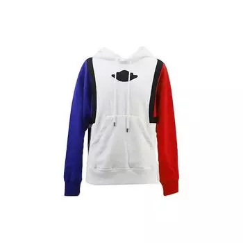 Jordan Sport DNA Wings Logo Флисовая толстовка с цветными блоками Мужская толстовка с капюшоном Черный Белый AT9963-100 XS
