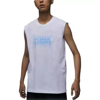 Jordan Спорт Dri-FIT Круглый вырез Быстросохнущий Модный Мягкий Жилет без рукавов Мужские Топы Белый FN6022-100 M