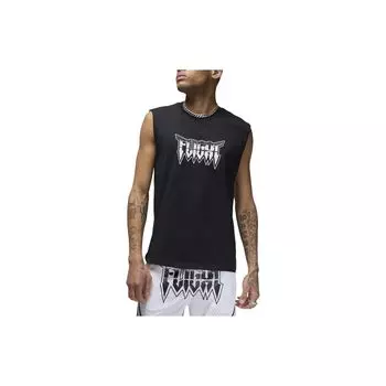 Jordan Sport Dri-FIT Letter Casual Sweat-Absorbing Breathable Round Neck Sleeveless Vest Men Tops Black FN6020-010 L