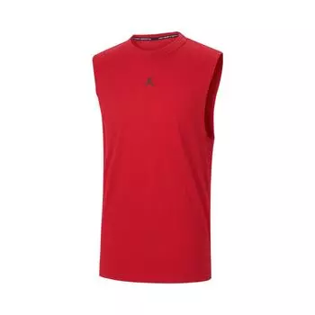 Jordan Sport Однотонная футболка с круглым вырезом, повседневная, быстросохнущая, без рукавов, мужская, красная FN5857-687 XL