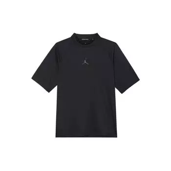 Jordan Sport однотонная солнцезащитная влагоотводящая быстросохнущая футболка для гольфа с коротким рукавом реглан мужские топы черного цвета FD1400-010 M