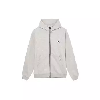 Jordan Sporthoop FW24 Dri-FIT Модная минималистичная толстовка с капюшоном на молнии Мужская толстовка Меланжево-серая черная FV8603050 L