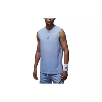 Jordan Спортивная футболка без рукавов с принтом логотипа Dri-FIT в винтажном стиле, быстросохнущая, мужская, светло-бирюзовая, DM1828-425 S