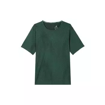 Jordan Спортивная футболка Dri-Fit Adv с круглым вырезом и логотипом бренда, короткие рукава, мужские топы, окисленный зеленый FN5865-366 S