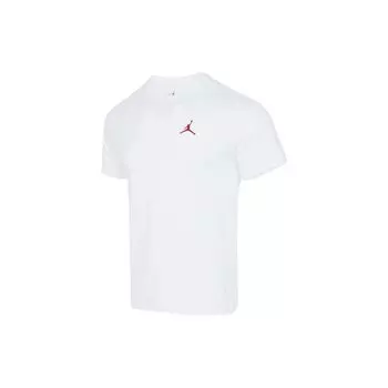 Jordan Спортивная футболка с коротким рукавом и круглым вырезом с мультяшным принтом, мужские топы, белые FB7469-100 L