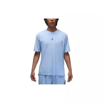 Jordan Спортивная футболка с логотипом Dri-Fit, быстросохнущая, с коротким рукавом, в стиле ретро, с заниженной линией плеч, мужские топы, светло-бирюзовый цвет DH8922-425 L
