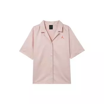 Jordan Heritage Топ Однотонный Логотип Спортивный Повседневный Футболка-поло с Коротким Рукавом Женские топы Розовый DM5229-800 L