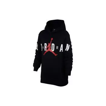 Jordan Спортивная толстовка с капюшоном с логотипом, детские толстовки, черная HA2577-023 S