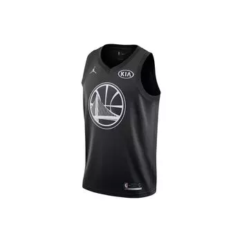 Jordan Спортивная водоотводящая майка X NBA Stephen Curry Warriors #30 с логотипом, мужские топы, черные 928873-011 S