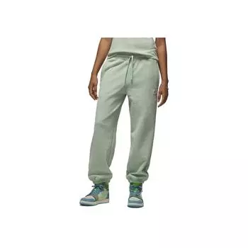 Jordan Спортивные брюки Flight Fleece Solid Logo с манжетами для отдыха, женские плавки, светло-зеленые DQ4607-321 XL