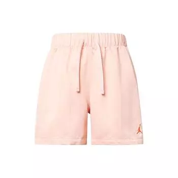 Jordan Спортивные шорты для бега Heritage Solid Color Lace Up с вышитым логотипом, женские шорты Orange Pink DO5018-800 S