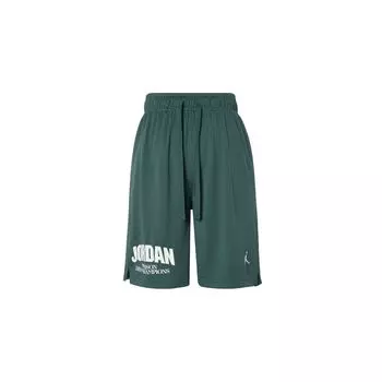 Jordan Спортивные шорты Dri-FIT с логотипом в виде буквы, легкие, дышащие, быстросохнущие, мужские шорты, окисленные, зеленые, белые FZ9986-366 S