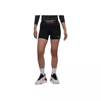 Jordan Спортивные шорты Dri-FIT, удобные, мягкие, приятные для кожи, универсальные, спортивные, женские, черные, белые, HF9484-010 S