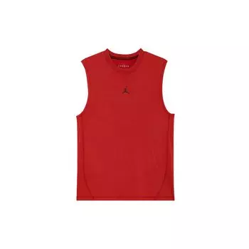 Jordan Спортивный баскетбольный жилет Dri-Fit без рукавов с ребристым вырезом, дышащий, мужские топы, красный DM1828-687 XS