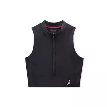 Jordan Спортивный облегающий топ на молнии для женщин, черный CQ6661-010 XL