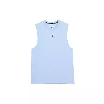 Jordan Спортивный однотонный жилет без рукавов с круглым вырезом Dri-FIT, повседневный, быстросохнущий, мужской, цвет Stone-Blue FN5857441 M