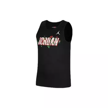 Jordan Спортивный жилет с логотипом Rose Print 23 Round Neck для мужчин, черный цвет DR1417-010 XS
