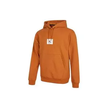 Jordan SS22 Толстовка с логотипом и длинным рукавом Мужские топы Коричневый Желтый DA9817-241 XXXL