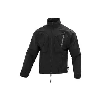 Jordan SS22 Твердая куртка на молнии с воротником-стойкой Мужская куртка черная DJ0256-010 M