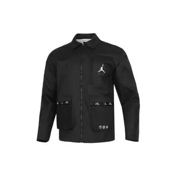 Jordan SS22 Utility Sports Jacket с отложным воротником Мужская верхняя одежда Черный DJ0243-010 XS