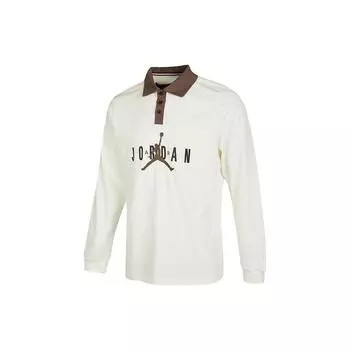 Jordan SS23 Мужские рубашки-поло для регби с вышитым логотипом и длинным рукавом DV7655-133 S