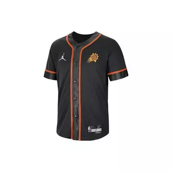 Jordan SS23 Сетчатая однобортная футболка с коротким рукавом Мужские топы черные DZ0431-010 L
