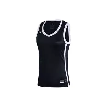 Jordan SS24 Dri-Fit Color Block Logo Print V-образный вырез без рукавов баскетбольная майка женские топы черный HF1070-012 XS