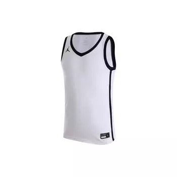 Jordan SS24 Dri-Fit V-образный вырез пуловер с логотипом принт прямой крой без рукавов баскетбольная майка мужская майка Team-White HF0523-106 L