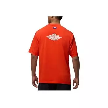 Jordan SS25 Серия Rare Air Модная Удобная Простая Футболка с Коротким Рукавом Мужские Топы Чили-Красный Парус IB3130-673 L