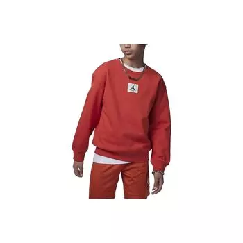 Jordan Свитшот Essentials Solid Color с круглым вырезом и длинными рукавами, детский свитшот Lobster-Red HF2529-604 M
