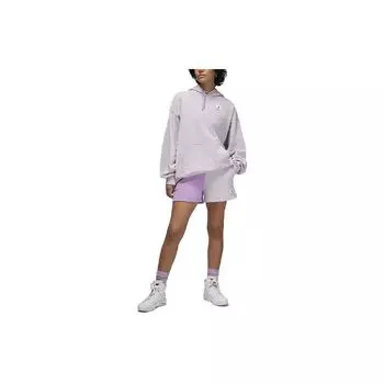 Jordan Свободные спортивные шорты Flight Fleece Logo Patchwork Color Block, женские шорты Фиолетовый DX0391-532 XS