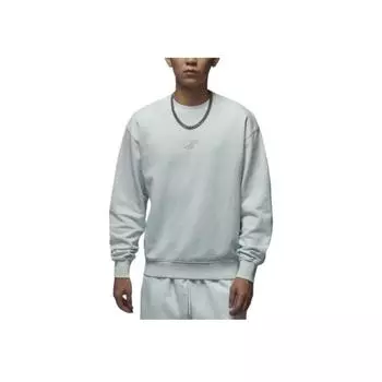 Jordan Tatum Crew Neck Comfortable Casual Sweatshirt Men sweatshirt Light-Blue Gray HF7846-028 S