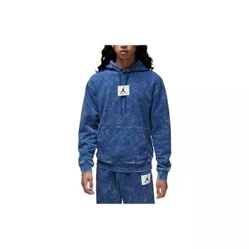 Jordan Tie-Dye Logo Patch Толстовка с капюшоном и длинными рукавами на шнурке Мужские топы Синие DR3088-493 M