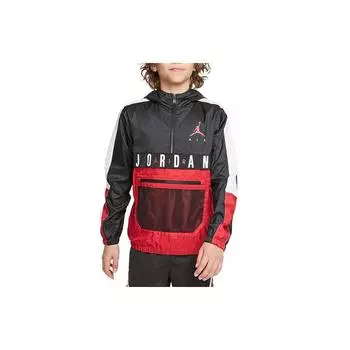 Jordan Толстовка с капюшоном Color Block Half Zip, детская, черная, DR8111-010 M