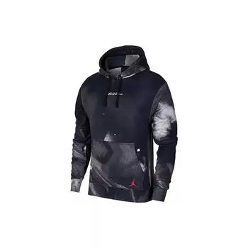 Jordan Толстовка с капюшоном из флиса Fearless Logo Tie-Dye Vintage, мужская, темно-синяя, CT6171-010 M