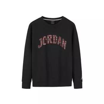 Jordan Толстовка с капюшоном из флиса, теплая, удобная, приятная для кожи, с длинным рукавом, детская, черная JD2442078GS-002 S