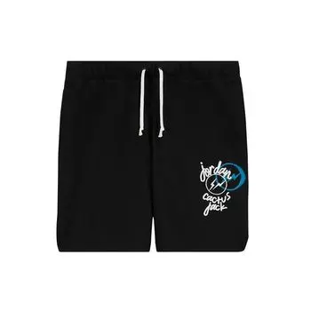 Jordan Travis Scott x Fragment Design Совместный бренд с логотипом и принтом на шнурке Спортивные повседневные шорты Asian Edition Мужские брюки Черные DJ0618-010 XS
