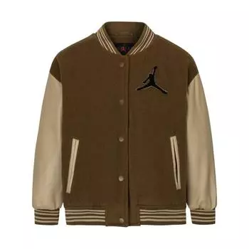 Jordan Trendy Loose Универсальная удобная хлопковая куртка с цветными блоками Детские куртки коричневого цвета JD2342020GS-001 S