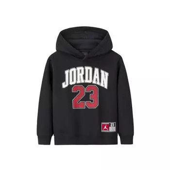 Jordan Comfortable с капюшоном и цифровым принтом, длинный рукав, детская толстовка, черный цвет JD2342098GS-002 S