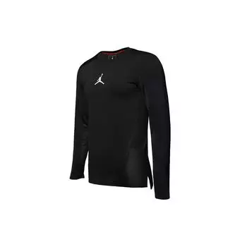 Jordan Ultimate Flight Basketball Crew Neck Толстовка с длинными рукавами, однотонные мужские топы, черные 924561-010