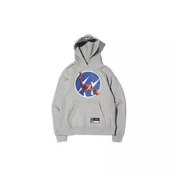 Jordan X Fragment Design Совместная мода Удобная свободная толстовка Осенние мужские топы Серый DA2992-050 XS